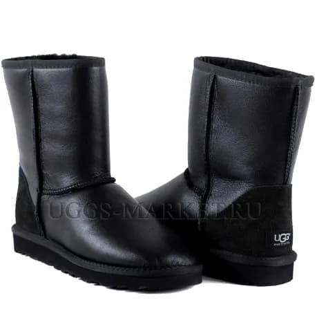 UGG WOMEN'S CLASSIC SHORT — Black Metallic
