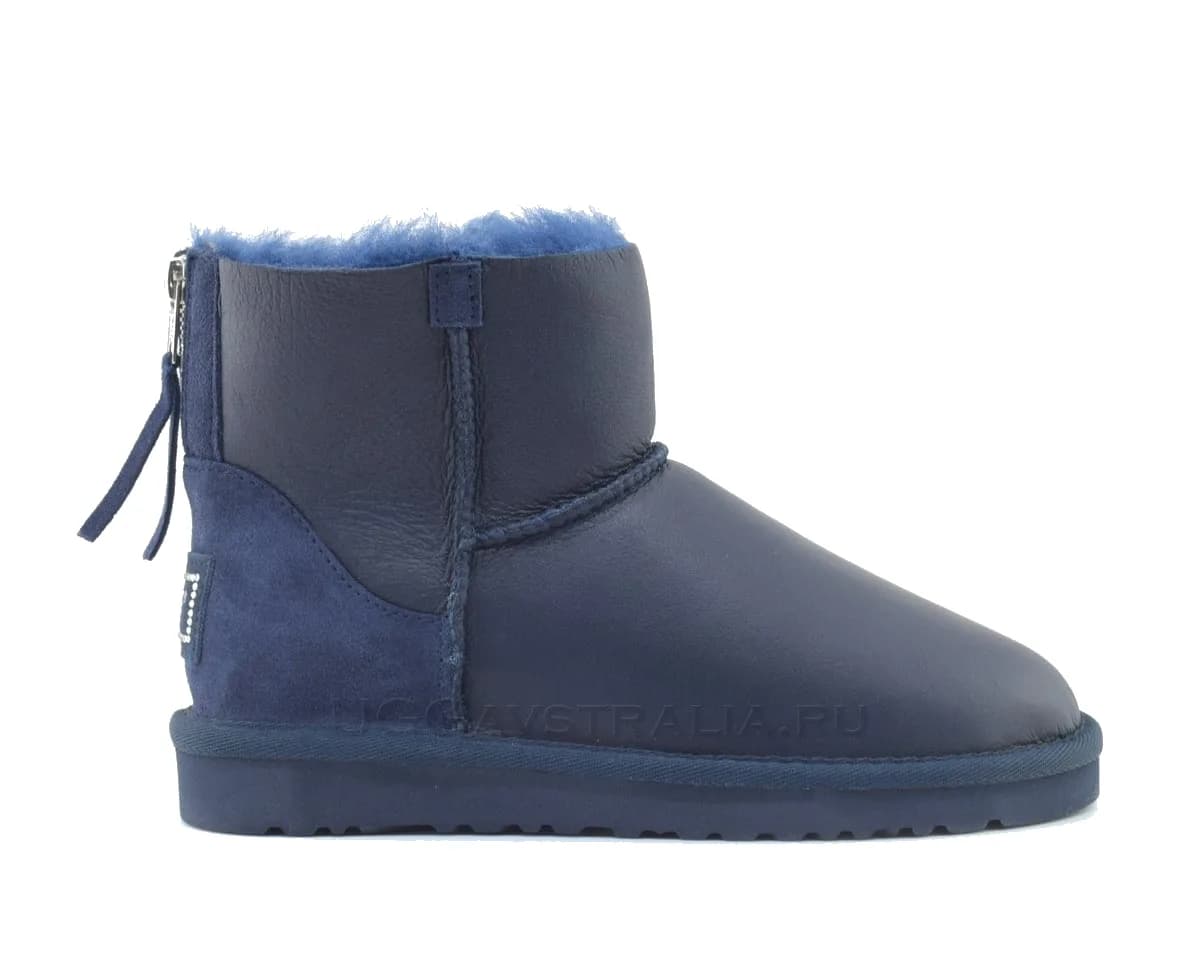 Ugg Women's Mini Zip Navy Metallic — Ugg women's mini zip navy metallic