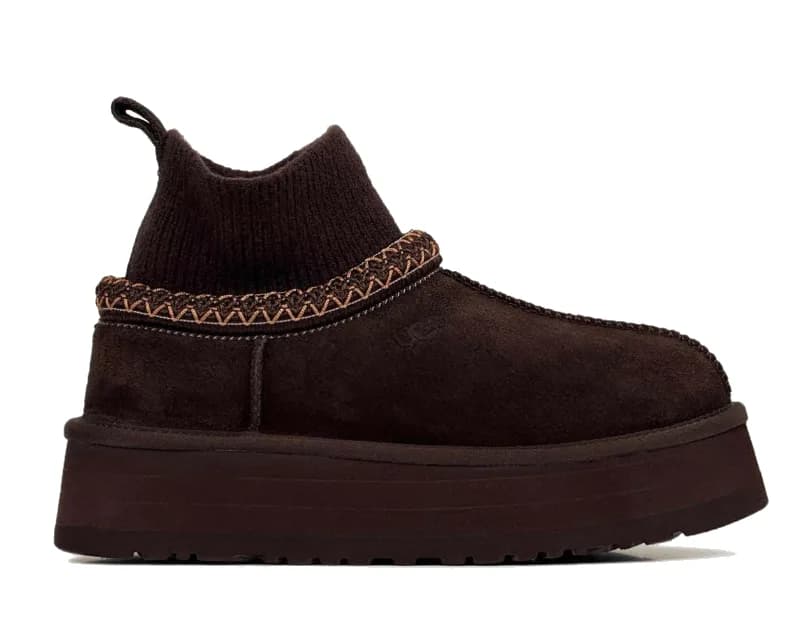 Ugg Tazz Knit Platform — Chocolate