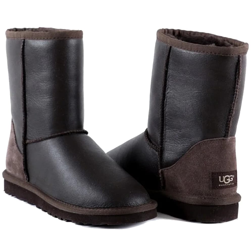 UGG KIDS CLASSIC SHORT — CHOCOLATE METALLIC