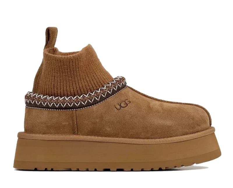 Ugg Tazz Knit Platform — Chestnut