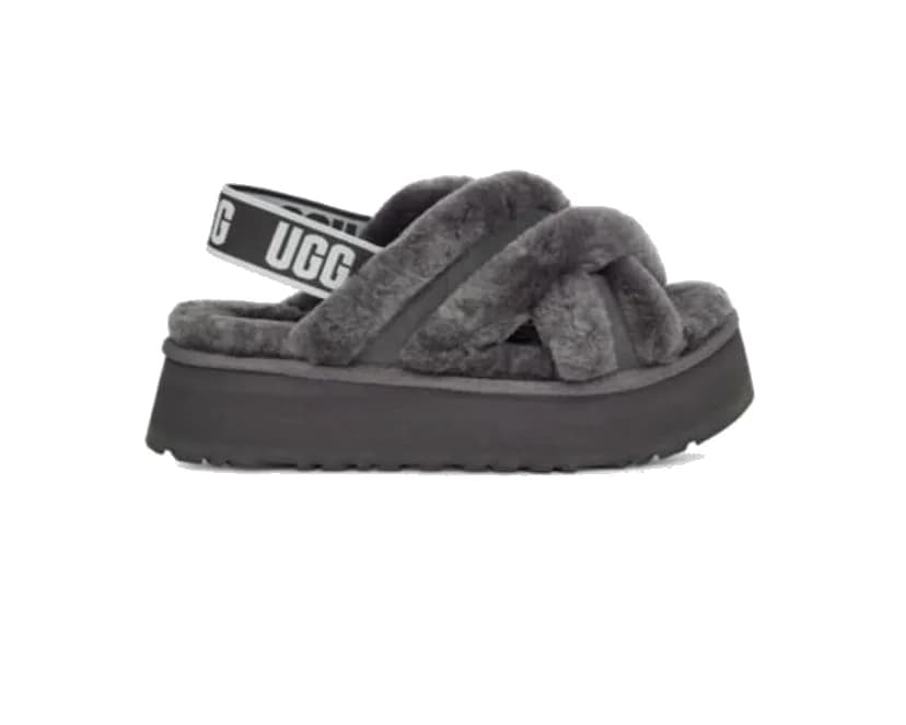UGG DISCO COLOR SLIDE — Charcoal