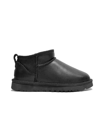 UGG MEN'S CLASSIC ULTRA MINI — Black Leanther