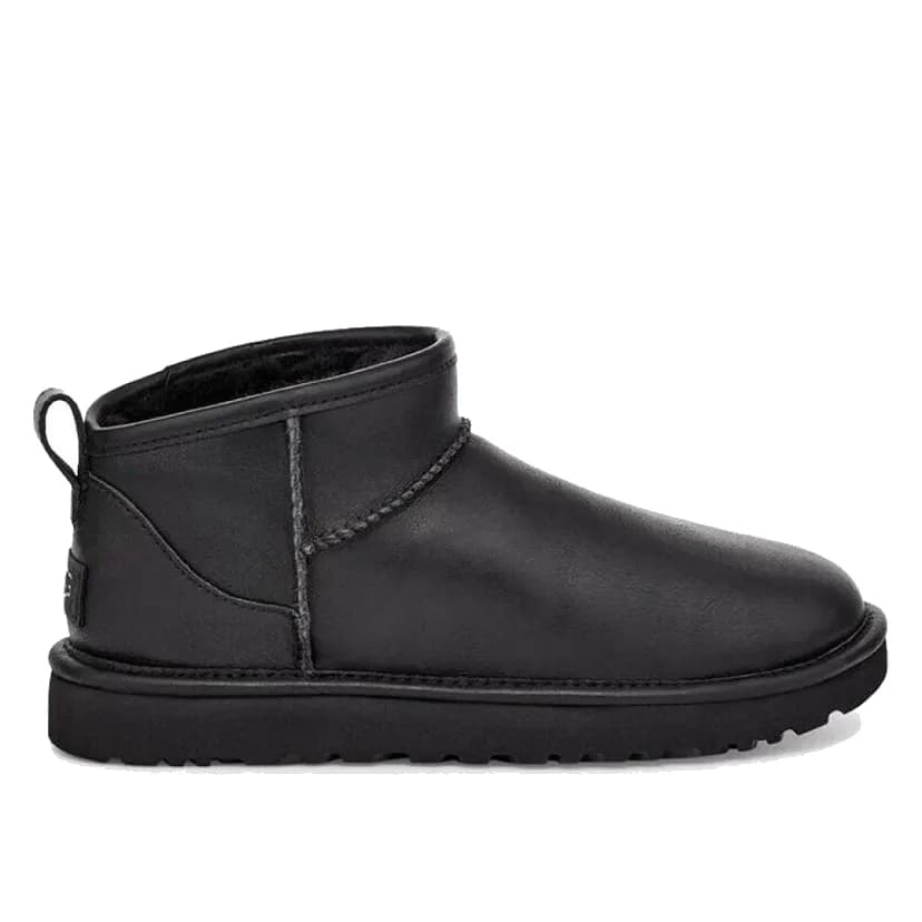 Ugg Women's Ultra Mini — Black Leanther