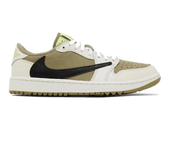 AIR JORDAN 1 LOW Grey White 040 — Travis Scott x Air Jordan 1 Low Golf Neutral Olive