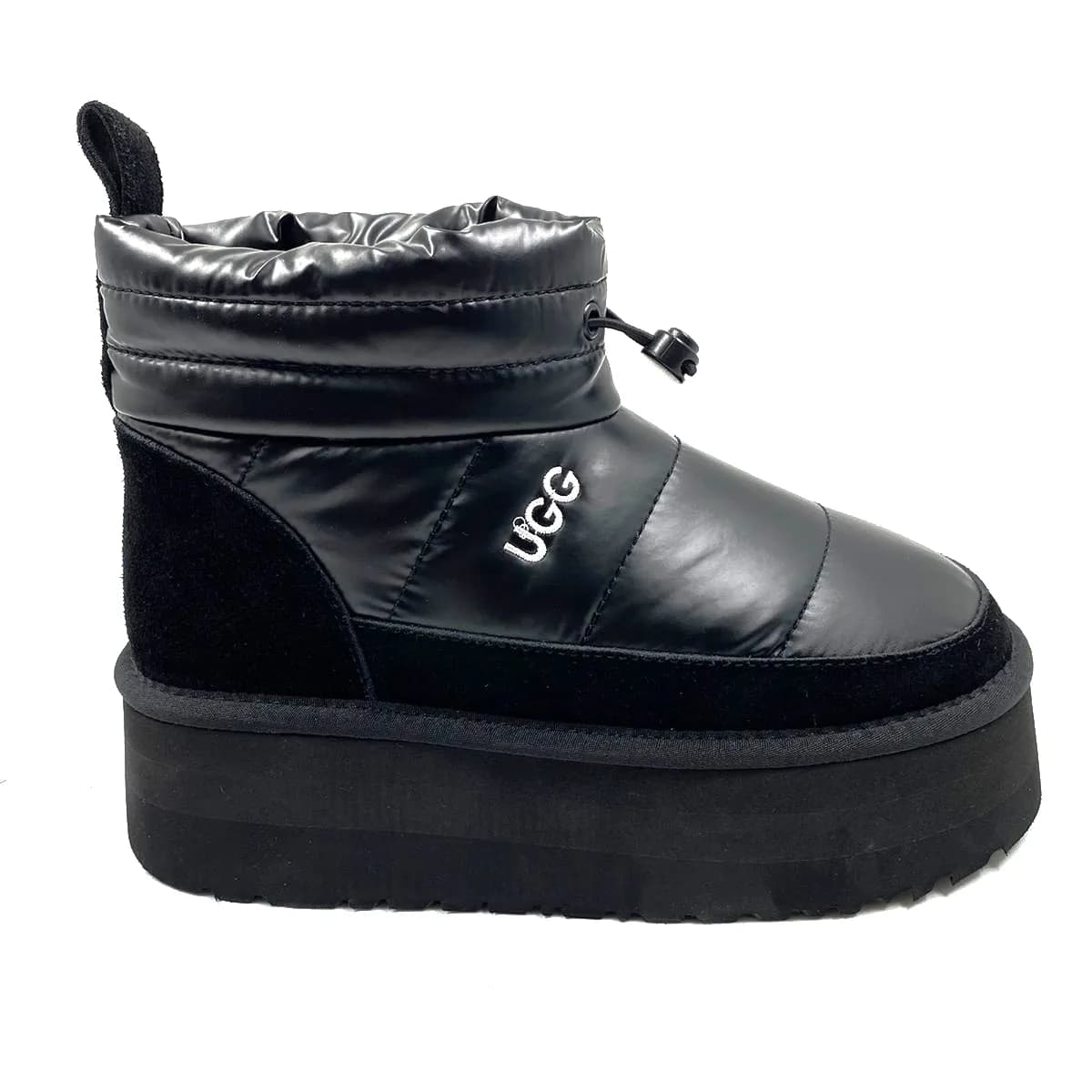 UGG WOMEN'S OBBA LATFORM — BLACK