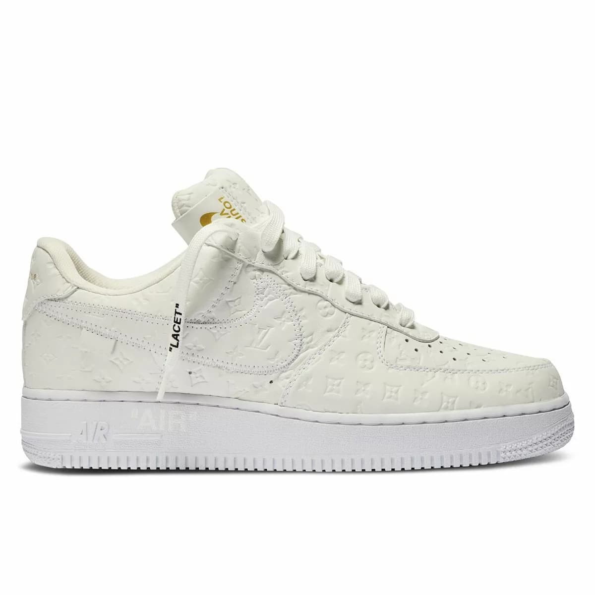 LOUIS VUITTON X NIKE AIR FORCE TRIPLE — WHITE