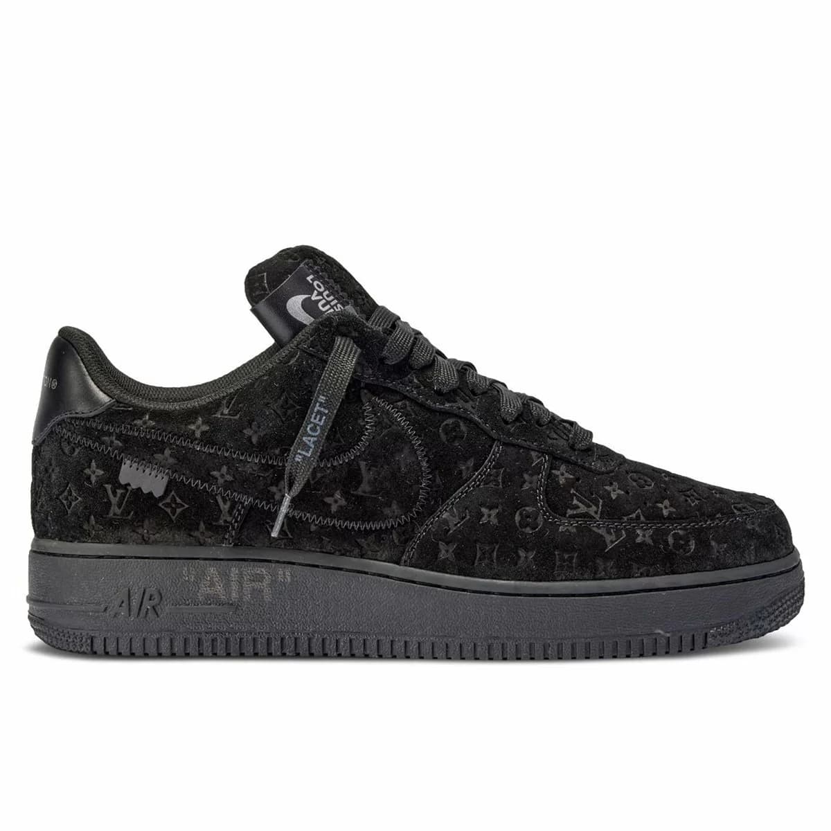 LOUIS VUITTON X NIKE AIR FORCE TRIPLE — Black