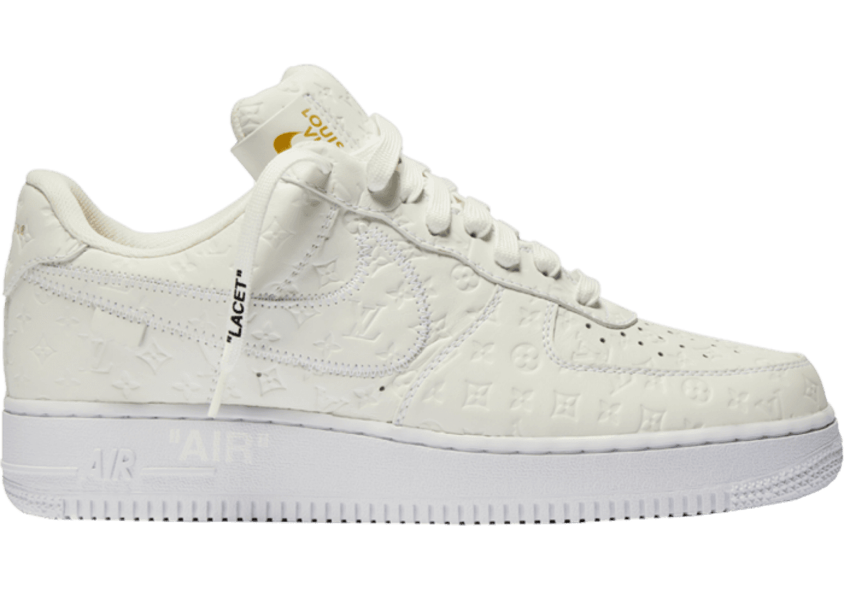 LOUIS VUITTON X NIKE AIR FORCE TRIPLE — WHITE