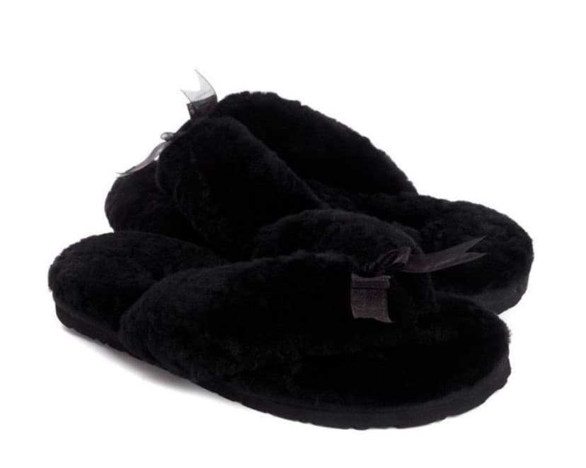 FLUFF FLIP FLOP — BLACK